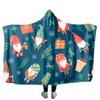 Manta con Capucha de Franela Personalizada, Manto Chal con Estampado Navideño para Adultos, Manta Gruesa Perezosa de Halloween
