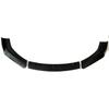 Kit de Modificación para Coche Fibra de Carbono Negra Spoiler Frontal de Tres Secciones Labio Frontal Universal Spoiler de Cabeza Faldón de Esquina Carrocería Lateral