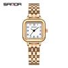 Reloj Cuadrado Pequeño Sanda de Venta Caliente Estilo Retro Minimalista, Reloj de Cuarzo de Moda y Elegante para Mujer, Reloj de Pulsera Simple y Único para Mujer