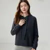 Sudadera de Cachemir para Mujer 2026 Otoño Invierno Nueva Elegante Casual Versátil Color Sólido Jersey con Capucha Tejido Caliente Suéter