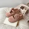 Nueva Colección Primavera/Otoño 2025: Zapatos de princesa sencillos estilo coreano de suela blanda, zapatos de piel de moda para niños, zapatos de niña de suela blanda