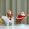 Venda imperdível de bonecos de Papai Noel, enfeites de chapéu de Natal, decorações de Natal, arranjo de atmosfera de resina para presente