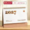 Calendario de Escritorio de Papel Morandi 2027 Calendario Mensual Simple de Oficina Año del Cordero Calendario de Registro de Entrada al Trabajo Diseño Personalizado con Tu Propia Imagen
