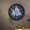 Reloj de Pared Mecánico de Engranajes Giratorios Retro Americano Decoración para Sala de Estar Dormitorio Reloj Creativo Estilo Industrial Reloj