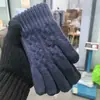 Guantes de Invierno para Hombre, Cálidos y Sencillos, Lana de Alpaca, Talla Grande, Engrosados, para Ciclismo, a Prueba de Frío, de Punto Cálido con Pantalla Táctil para Hombre