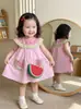 Vestido Amor de Bebé 2026 Nuevo Vestido de Verano para Niños Vestido de Verano para Niñas Estilo Coreano Retro Cuadros Vestido de Princesa