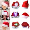 Navidad Transfronteriza Sombreros de Navidad para Adultos Niños Decoraciones de Navidad Papá Noel Rojo Sombreros Luminosos de Navidad