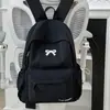 Mochila Pequena Fresca Estilo Coreano 2025 Feminina Fofa com Laço Mochila de Menina Mochila Escolar para Estudante de Ensino Fundamental