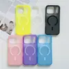 Funda magnética de succión 17Promax Ice Mist, Funda suave translúcida con tacto de piel 16, Funda protectora con agujero grande para iPhone 17