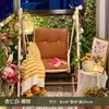 Mecedora de Ocio para Balcón para Uso en Casa, Sofá Perezoso para Apartamentos Pequeños, Silla para Siestas, Mecedora de Ratán de Moda, Sillón de Relax para Adultos