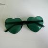 Gafas de Sol de Corazón de Melocotón de Una Pieza, Gafas de Corazón, Gafas de Sol de Una Pieza con Forma de Corazón sin Montura de Color Gelatina