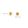 Retenção de Cor Forte Banhado a Ouro 18K Zircônia Colorida Exquisito Botão de Flor Pequena Pingente de Flor Acessórios para Joias de Pulseira Colar Feitos à Mão