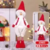 Muñeco Retráctil Nuevo de Santa Claus Decoraciones Navideñas Muñeco de Nieve de Pie Juguete de Reno Adorno de Regalo para Niños