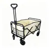 Carrito de camping para exteriores con estructura de acero, plegable, de apertura trasera, carrito empujado a mano para picnics, camping y puestos de mercado