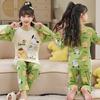 Sudeste Asiático 2025 Pijama Novo para Meninas Primavera e Outono Manga Longa Roupa de Casa para Bebês Meninos Verão