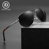 Gafas de sol polarizadas Defeng 5820 con patas de resorte, estilo aviador, montura grande para hombre