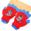 Guantes de lana para niños, invierno, cálidos, gruesos, de medio dedo, dibujos animados para niños y niñas, de doble uso, de cinco dedos, de medio dedo, animación infantil al por mayor