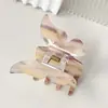 Pinza para el Cabello Baffia de Mariposa Acrílica para la Parte Trasera de la Cabeza, Accesorio para el Cabello Estilo Vintage, Pinza Pequeña de Tiburón para Peinados Semirecogidos