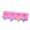 Nuevo Estilo Fresco Dulce Paleta de Caramelo Dulce de Queso Forma de Corona de Flor DIY Doblar Herramientas para Hornear Pasteles