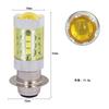 Faro de motocicleta garra sencilla H6 2835 16led PX15D alta potencia 4300K faro led luz amarilla