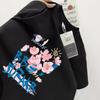 Camiseta de Manga Corta con Estampado de Flores Algodón para Mujer Popular Verano Holgada para Fondo Estilo Coreano Dulce Cuello Redondo Top Camiseta de Algodón