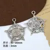 Colgante de Calavera con Estrella de Cinco Puntas de Aleación Estilo Barroco Colgante para Collar de Cuentas DIY Pulsera Aretes y Otros Accesorios de Joyería