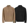Cárdigan suéter Magic Bear otoño e invierno, estilo casual, ropa de trabajo para hombre, suéter de punto de cuello alto, estilo old-money, chaqueta con cremallera