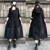 Chaleco Vaquero Europeo-Coreano Chaleco Holgado Vintage para Mujer Bolsillo Grande con Capucha Todo-partido Ajustado Midi Exterior