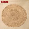 Alfombra Redonda de Mimbre Tejido de Tule para Dormitorio, Alfombrilla de Mesita de Noche, Alfombra Tejida de Hierba Acuática, Alfombrilla de Mimbre de Juncos para Mesa de Café en Sala de Estar, Decoración para Fotografía