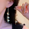 Placa de Incienso para Mosquitos sin Orejas Pinza para Oreja Diseño de Estilo Frío Pendientes Pendientes Largos con Borlas para Mujer Pinza para Oreja Indolora Versátil