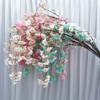 Suministro de Fábrica Decoración del Hogar Flor de Seda Hecha a Mano Cascada Colgante Simulación Flor de Cerezo Jarrón Flor Simulación Planta con Flores