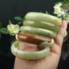 Pulseiras de jade natural, itens de liquidação a baixo preço, pulseiras de jade afegão com couro, perfeitas como presentes para idosos