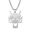 Venta Directa de Fábrica Personalizada Colgante Cabeza de Dragón Año Zodiacal Versátil Moda Hip-Hop Unisex Collar Largo Tendencia 2024