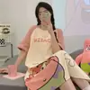 Pijama dulce y lindo para mujer, verano 200 jin, ropa de casa, manga corta fina, holgado, talla grande, mujeres con sobrepeso, pijama de mujer, verano
