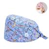 Gorro Quirúrgico Transfronterizo Algodón Color Sólido Correa Estampada Ajustable Unisex para Enfermera de Quirófano Gorro para Odontólogo Oral