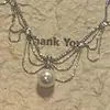 Collar de Cuentas de Nicho Rosa-Azul Fresco de Primavera y Verano, Versátil y Elegante, Cadena para Clavícula de Gama Alta, Nueva Cadena Dulce para el Cuello para Niñas
