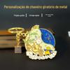 Chaveiro de Liga de Zinco Produtos Culturais e Criativos Presente Comemorativo Chaveiro de Metal Animado Rotativo Pingente