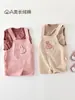 Conjunto de Pantalón de Dos Piezas sin Mangas de Tirantes Anchos para Niños y Niñas, Ropa de Verano Moderna para Bebés, Mono Rayado de Dibujos Animados para Niña