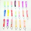 Nuevo llavero cuerda de goma blanda colgante de bolsa accesorios cuerda de cuero lindo llavero de pvc cuerda de goma blanda venta al por mayor