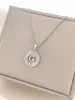 Collar Transfronterizo Europeo y Americano Más Vendido Collar con Letra Inglesa Zirconia Diseño de Lujo Ligero de Nicho Accesorios Versátiles Que No Se Desvanecen