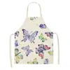 Delantal Estampado de Mariposas Europeo y Americano Transfronterizo Impermeable y a Prueba de Aceite Moda Personalizada Soporta Lotes de Una Pieza