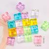 Acessórios de Cola em Creme Acrílico Transparente Cubo de Gelo Materiais Artesanais Gelatina Colorida DIY Pequena Fragrância Cubos de Gelo Artificiais