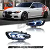 Adecuado para 13-18 Ensamblaje de Faros Bmw Serie 3 F30 Modificado LED Marco Azul Lente Luz Diurna Secuencial Dirección
