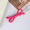 Pinza para el pelo de lazo de lunares pinza lateral estilo dulce para el flequillo de la niña pinza recta pinza de pico pinza para el pelo accesorios para el cabello