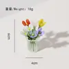Ornamento de Mesa Flor de Vidro Zibo Feito à Mão, Buquês de Flores Simuladas, Decorações de Escritório de Alto Padrão, Presentes de Aniversário