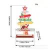 Adornos de Árbol de Navidad de Madera para Escritorio, Muñeco de Nieve, Anciano, Decoraciones Navideñas, Adornos de Hombre de Jengibre