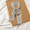 Pañuelo de seda Banda francesa para el cabello Otoño delgado Perezoso Retro Pañuelo de seda Pequeña cinta larga para mujer Pañuelo decorativo Cinta de pañuelo