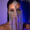 Amazon Novo Produto Corrente com Franjas Máscara Moda Europeia e Americana Festa à Fantasia Acessórios de Rosto com Strass Máscara