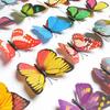 Mariposa de polvo dorado de 8,5 cm, simulación tridimensional de PVC, decoración creativa para jardín, inserto de mariposa, nuevos productos transfronterizos