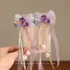 2026 Año del Caballo Año Nuevo Festival de Primavera Accesorio para el Cabello de Peluche con Lazo Rojo para Niñas Pequeñas Pom Pom para el Cabello Hanfu